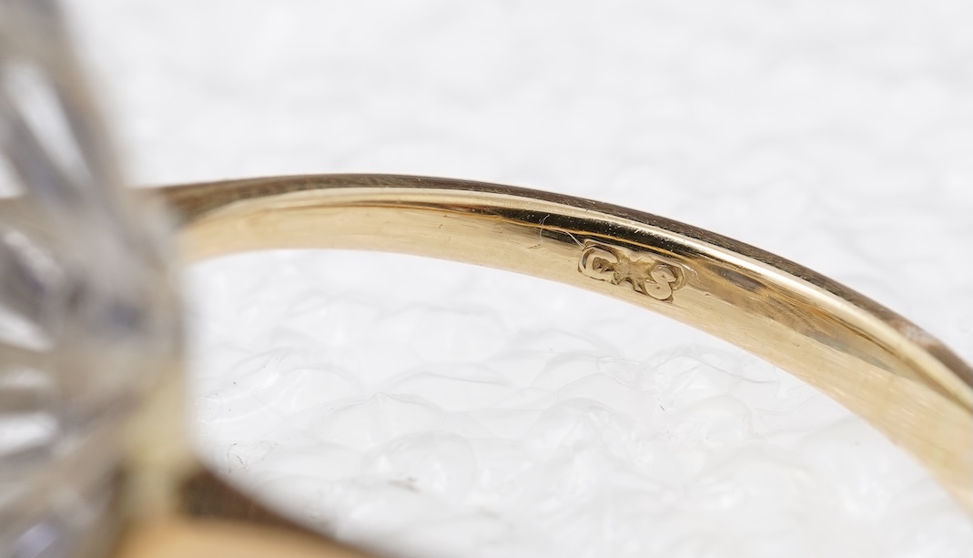 A sapphire and diamond cluster ring